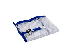 Wasnet wit met blauwe rand blauw 60x80cm