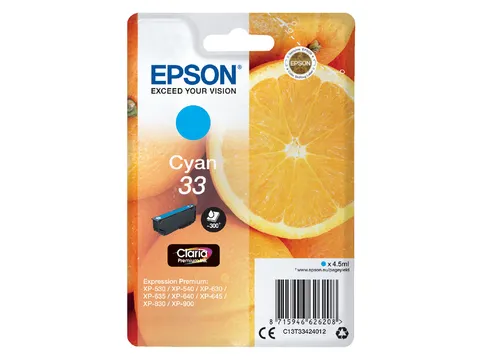 Inktcartridge Epson 33 T3341 Blauw C13T33424012