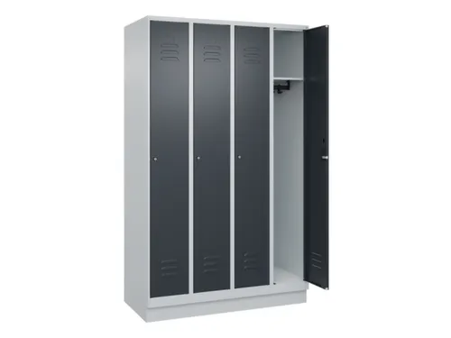 locker,HxBxD 1950x1200x500mm,4vak,vak B 300mm,cil.-slot,sokkel