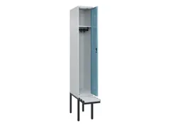 locker met bank,HxBxD 2120x300x815mm,1vak,vak B 300mm,cilinderslot