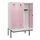 locker met bank,HxBxD 1950x1200x815mm,3vak,vak B 400mm,cilinderslot