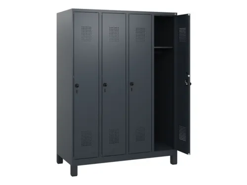 schoollocker,HxBxD 1630x1200x500mm,4vak,vak B 300mm,draaigrendel