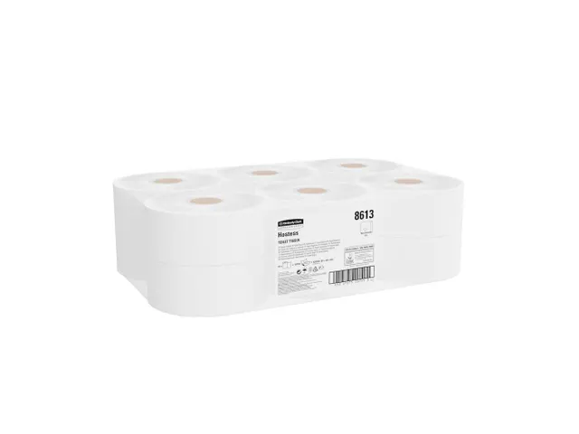 Hostess 8613 Toiletpapier Jumbo 1-laags Wit