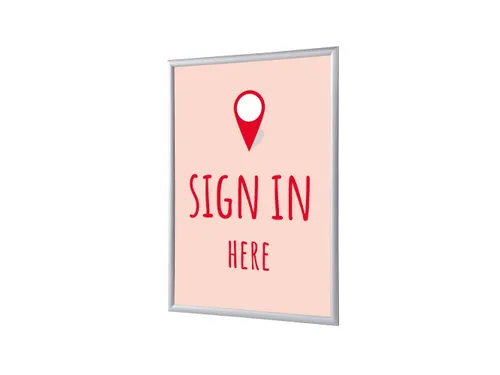 Kliklijst A1 complete set met print "Sign in here" Rood