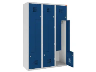 Z-garderobekast,HxBxD 1800x1200x500mm,draaigrendel,romp RAL7035 - 1