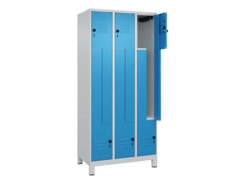 Z-garderobekast,HxBxD 1950x900x500mm,vak B 150/300mm,draaigrendel