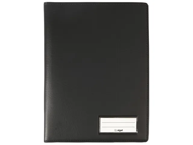 Conférencier Sigel A5 noir aspect cuir noir mat