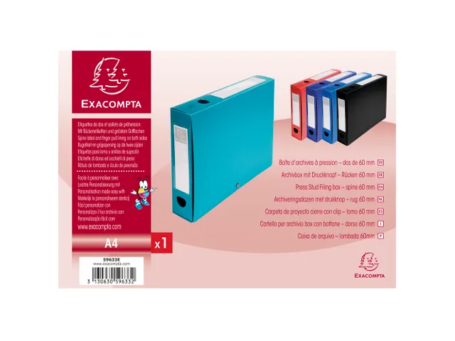 Boite de classement à pression Dos 60mm polypropylène 7/10e Opaque -
