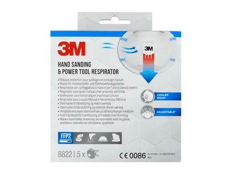 Stofmasker 3M voor schuren 8822 FFP2 met ventiel 5 stuks