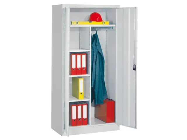 Dossier-/Kledingkast Hxbxd 1950x1000x600mm RAL7035