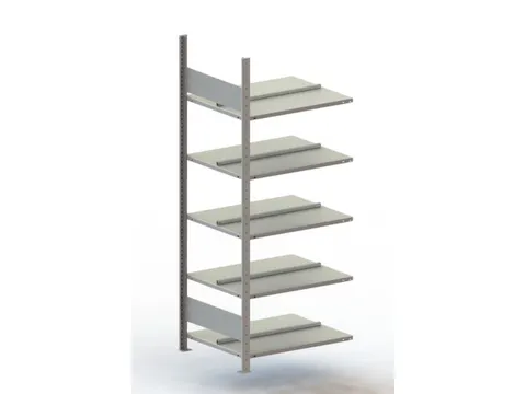 Inhaakstelling Aanbouwveld 1850x756x636mm 5Legborden 80kg Ral7035