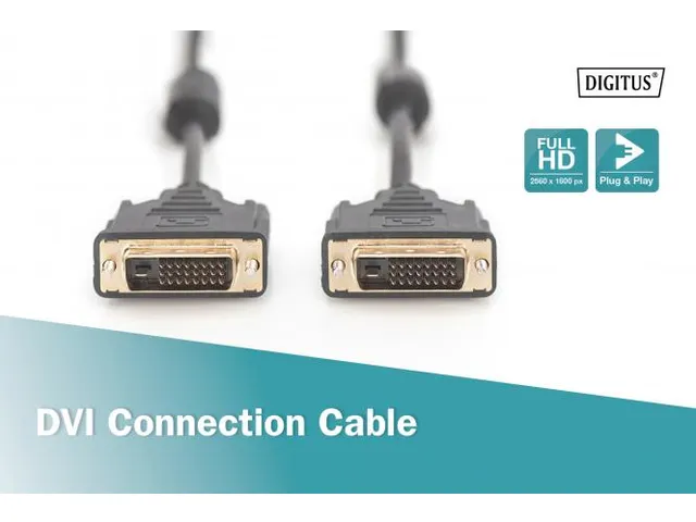 DVI-aansluitkabel DVI(24+1) 2x ferriet St/St 5m DVI-D Dual Link zwart