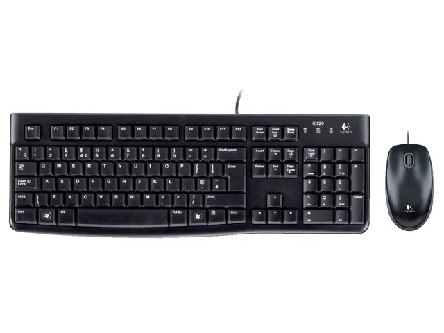 Bedraad Toetsenbord Logitech MK120 QWERTY + Muis zwart