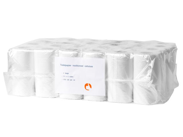 Toiletpapier cellulose 2-laags 200 Vel | ToiletHygieneShop.be