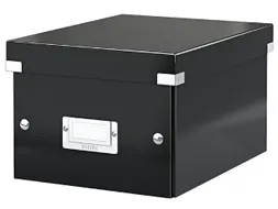 Opbergbox WOW Click & Store 220x160x282mm zwart 84% gerecycled karton