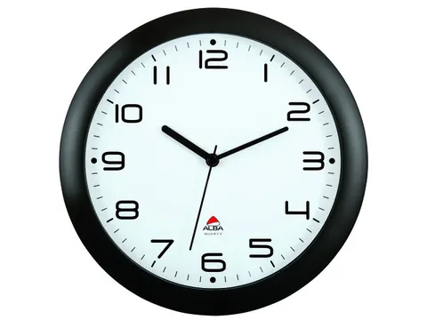 De Alba HORNEW wandklok met stille werking 30cm. Zwart