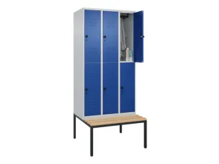 Dubbeldekse dekenkist,HxBxD 2120x900x815mm,3x2vak.,vak B 300mm - 3