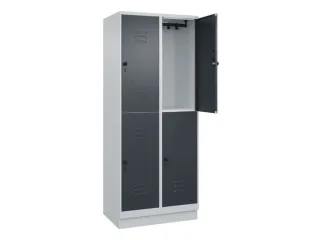 dubbeldekse locker,HxBxD 1950x800x500mm,2x2vak.,vak B 400mm - 2