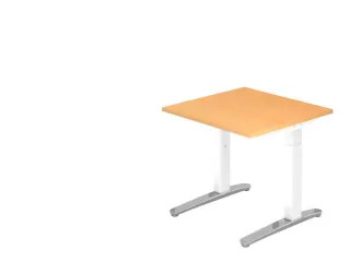 In hoogte verstelbaar bureau,HxBxD 680-850x800x800mm,blad beuken - 1
