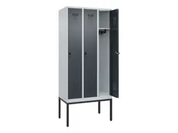 locker,HxBxD 2120x900x500mm,3vak,vak B 300mm,draaigrendel