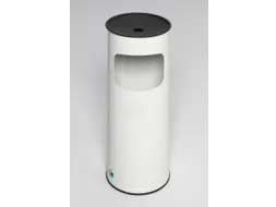 Combi-Asbak 17 Liter HxØ 610x250mm Ral9016 Wit Staal