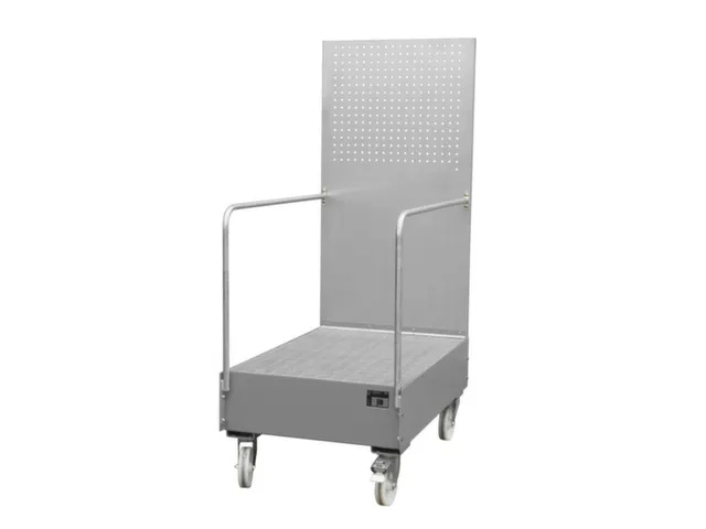 Verrijdbare Opvangbak,V. 2X200L Vat,Opvangvol. 215L