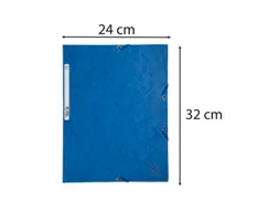 Elastomap glanskarton 400 3 klep blauw