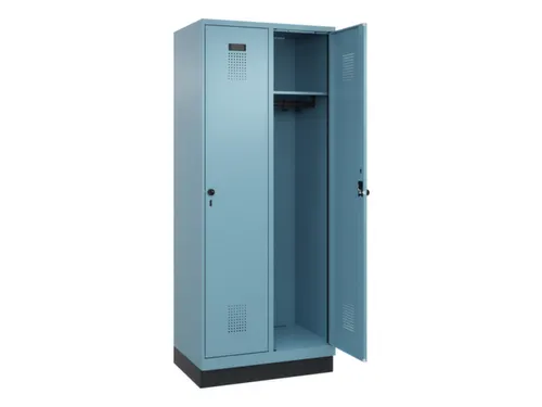 locker,HxBxD 1950x800x500mm,2vak,vak B 400mm,draaigrendel,sokkel
