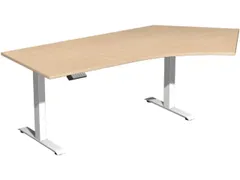 Elektrisch in hgte vst. hoekbureau,HxBxD 630-1280x2166x1130mm