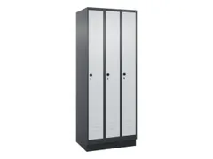 locker,HxBxD 1950x750x500mm,3vak,vak B 250mm,draaigrendel,sokkel