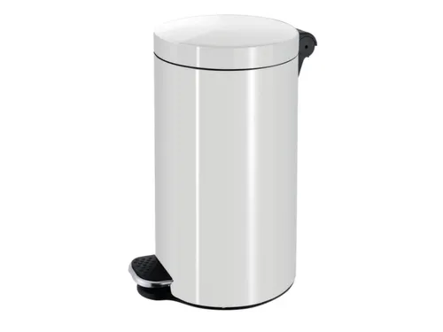pedaalemmer,12l,HxØ 400x250mm,binnenbak kunststof,romp staal wit