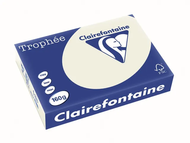 Trophée Pastel gekleurd papier A4 160 gram 250vel Parelgrijs