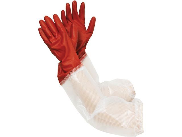 Handschoen Tegera 8175, Maat 9 PVC Rood Wit