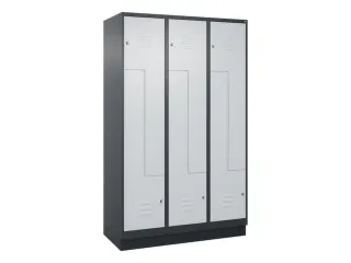 Z-garderobekast,HxBxD 1950x1200x500mm,vak B 200/400mm,cil.-slot,sokkel - 1