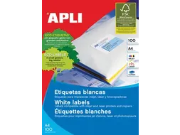 Witte Etiketten Ft 105x40mm (B X H), 1.400 Stuks, 14 Per Blad