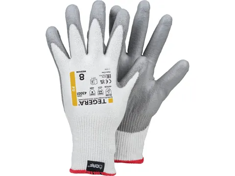 Tegera 43001 snijbestendige handschoenen, PU gecoat, maat 10, per 12 p