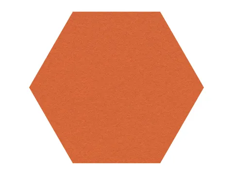 Prikbord Zeshoek Oranje Kleur 2211 Bulletin Paneel Ø 60cm frameloos