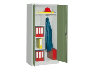 dossier-/kledingkast,HxBxD 1950x1000x500mm,RAL7035,front RAL6011 - 2