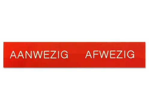 Kopstrook Aanwezig Afwezig Rood Voor Menoor Bma Borden