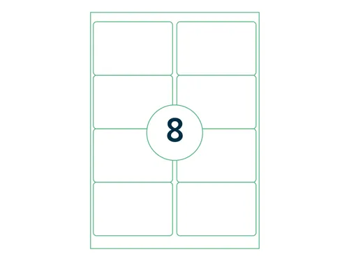 Etiketten Zelfklevend Wit 8 op A4 99.1x67.7mm 1000 Vel