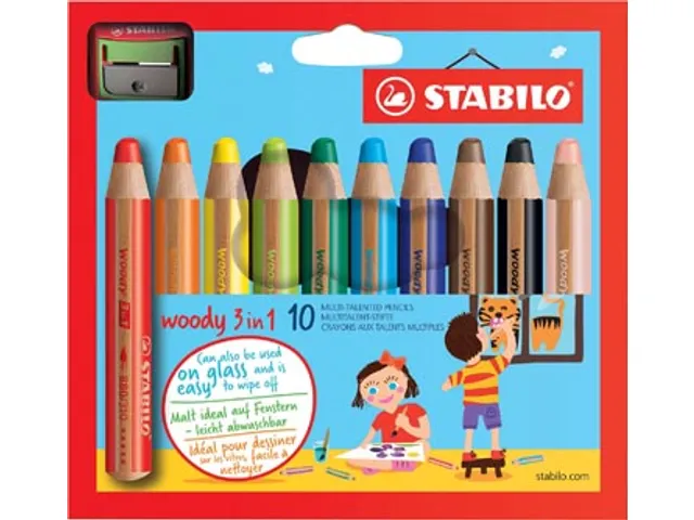 Stabilo Kleurpotlood Woody 3 in 1