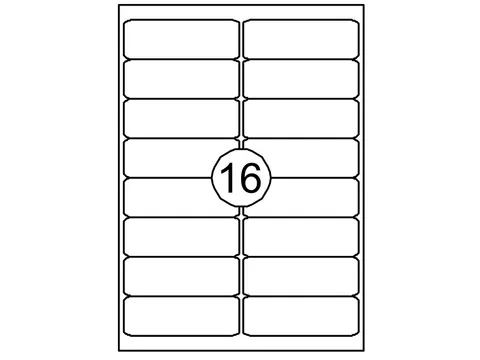 Etiket Quantore 99.1x33.8mm wit 1600st