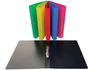 ringmap, voor ft A4, uit PP, 2 ringen van 25mm, geassorteerde kl - 3