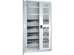 vitrinekast HxBxD 1950x1000x580mm 6xStalen bodem RAL7035