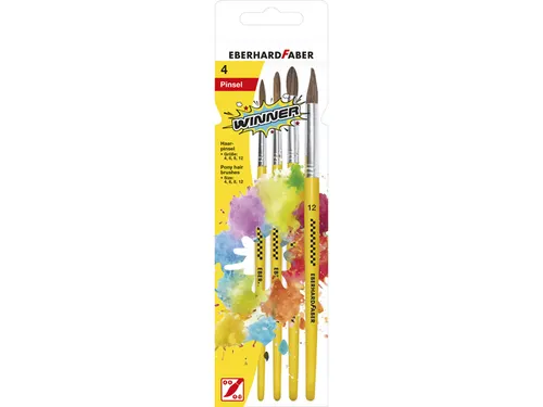 Penselenset Eberhard Faber ponyhaar maat 4-6-8-12