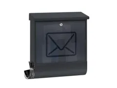 muurbrievenbus,staal,antraciet,HxBxD 425x380x115mm,inworp boven