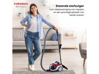 Vcckc800Rc Tornado Stofzuiger 800W 1.8L dust container 5m snoer - 4