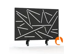 Akoestisch Bureaupaneel met patroon uitsnede 60x75cm Zwart