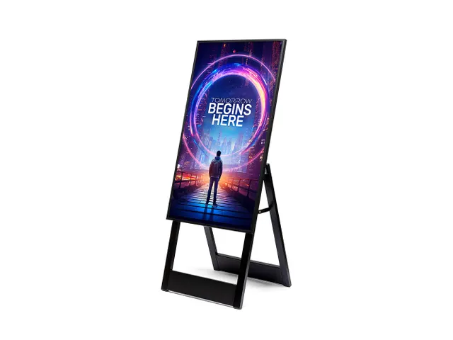 Chevalet numérique en A avec écran Samsung 43 inch aluminium noir