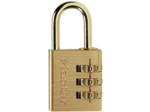 Hangslot MasterLock 630EURD combinatieslot messing 30mm